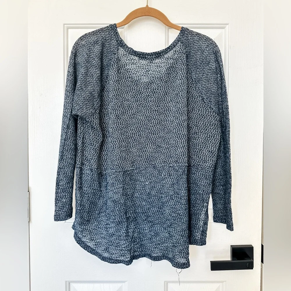 FREE PEOPLE Beach Women's Blue Long Sleeve Knit Sweater Top - Small